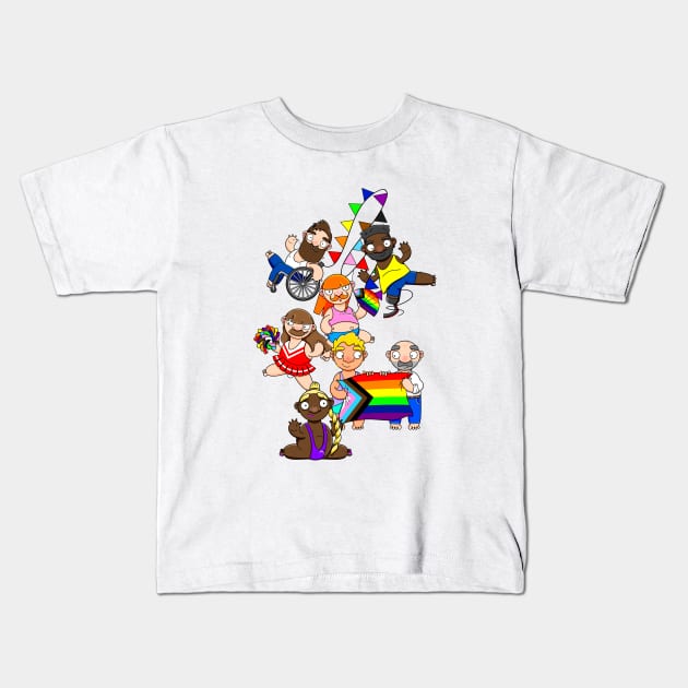 Pride Party Kids T-Shirt by LoveBurty